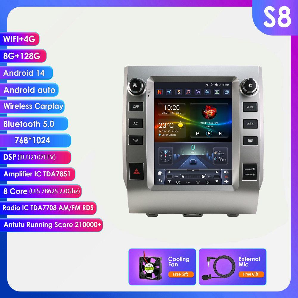 9,7-дюймовый вертикальный экран Carplay Android HD Навигация для Toyota Tundra 2013-18
