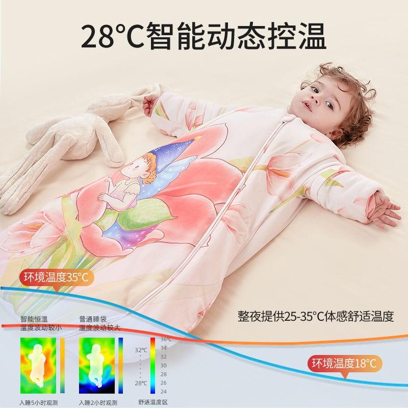 Baby Sleep Bag 0-2 Years Winter Infant Newborn Anti-Kick Blanket Cotton A-Class Antibacterial Constant Temperature
