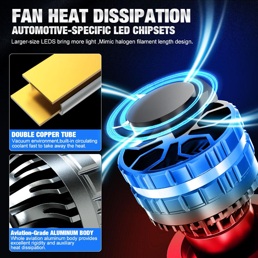 2 шт. H7 H4 светодиодные лампы для фар 6000K H1 H3 H8 H11 Led 9005 HB3 9006 HB4 Автомобильная лампа 9012 Hir2 высокой мощности 200 Вт 160000LM Canbus CSP чипы налобный фонарь