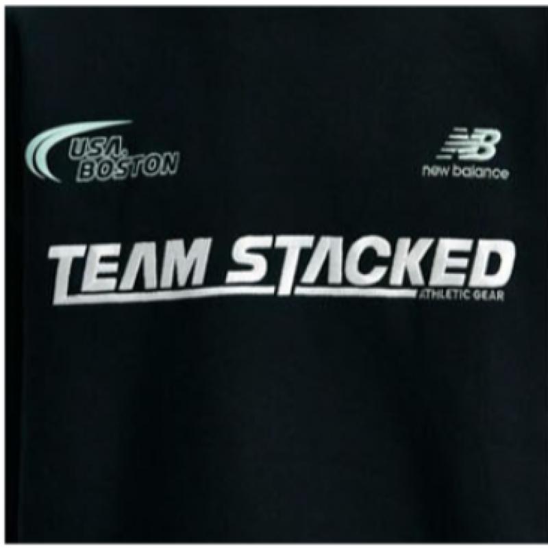 New Balance Club Nbncd42923 Bk Team Stacked Brushed Sweatshirt Men