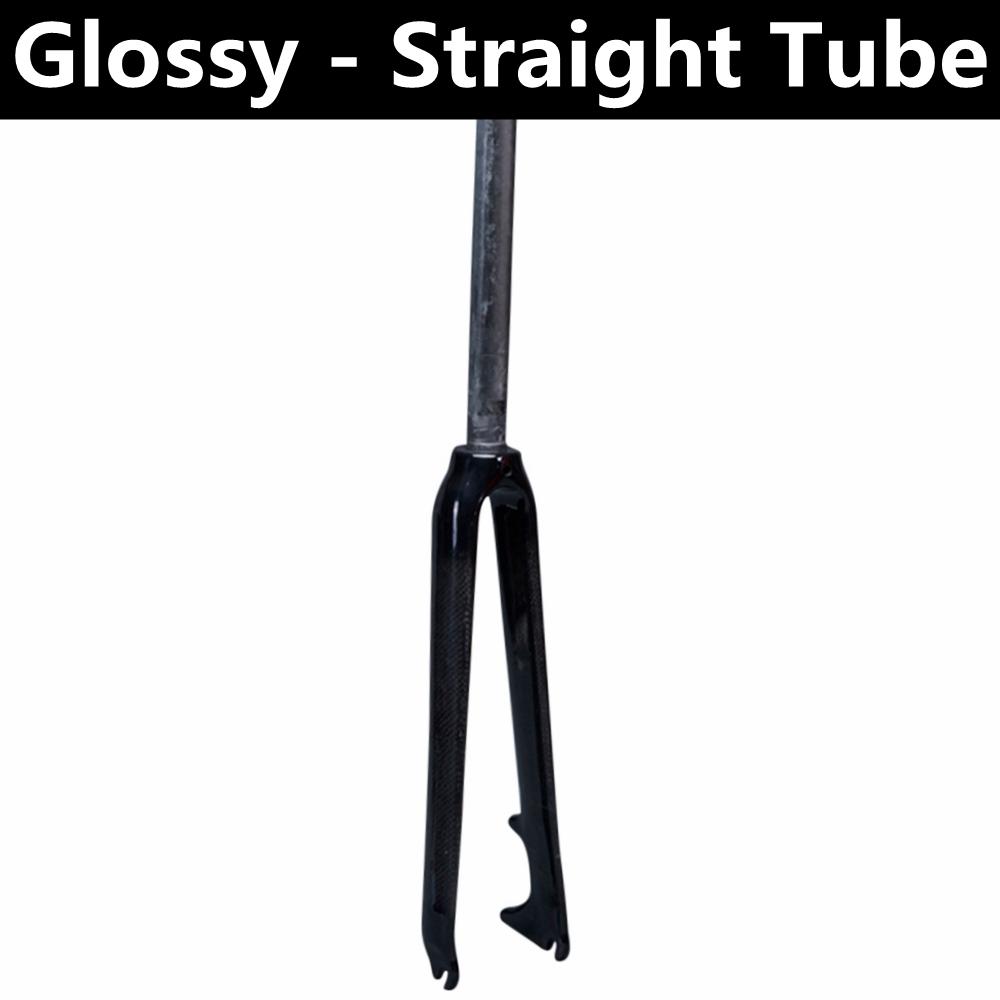 Full Carbon Fiber Bike Road Fork Bicycle Parts Hard Fork 700C Disc Brake Tapered / Straight Super light 400g +/_ 20g