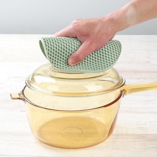Pearl Metal Silicone Pot Holder with Bottle Opener, Green, Natural Cook Pure, HC-133