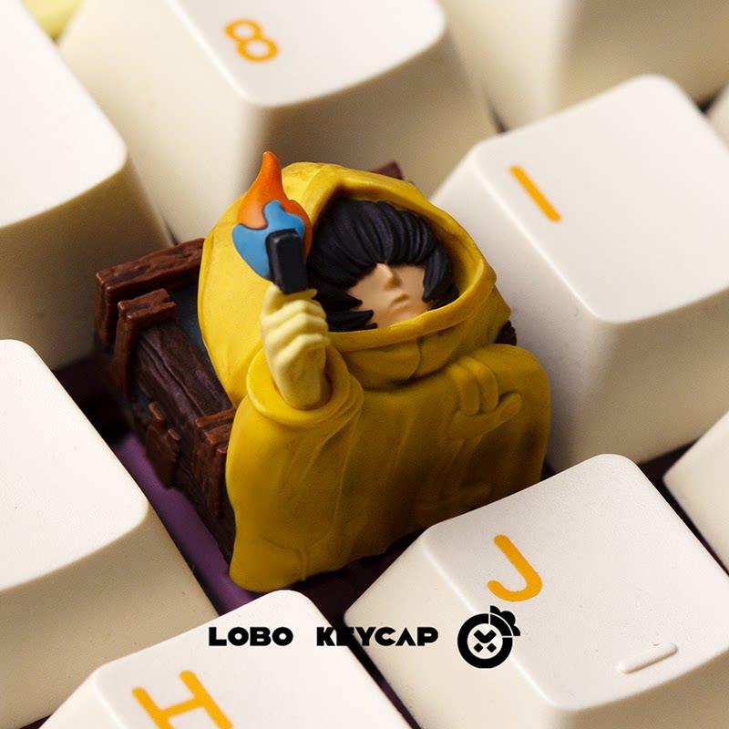 New Anime Little Nightmares Series Personalization Mechanical Keyboard Light-Transmitting Workmanship Keycap Esc Periphery Gifts