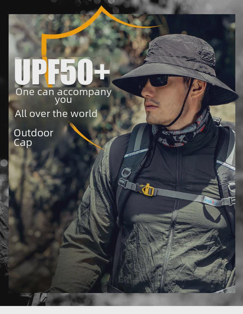 Мужская дышащая шапка с защитой от ультрафиолета для рыбалки и походов
