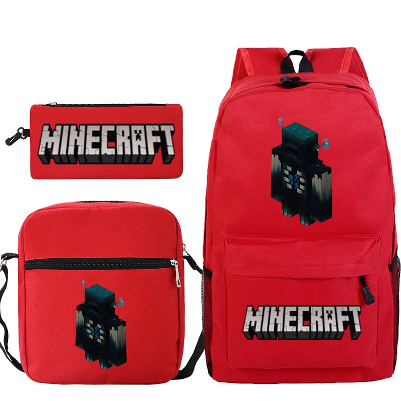 Школьная сумка для детей с принтом Minecraft, сумка через плечо, пенал для канцелярии, набор рюкзаков для студентов