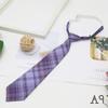 Creative Knot-Free Tie Student Preppy Print Color Plaid Jk Tie