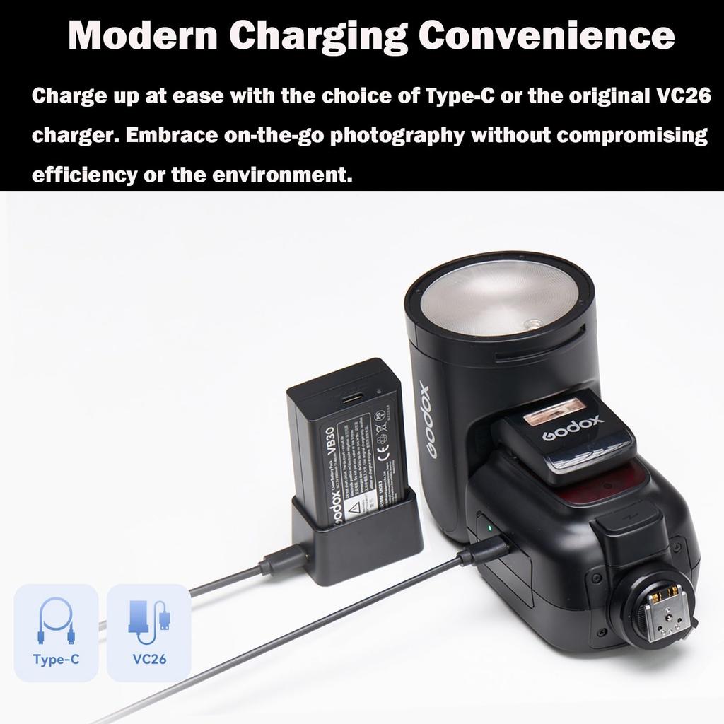 Вспышка Godox Godox для Fujifilm TTL Speedlite HSS 500 секунд полной мощности, перезарядка с внешней вспышкой [Авторизованный агент] Камеры V1Pro-F, вспышка 1/8000,