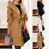 Women Business Casual Button Lapel Work Jackets Open Front Long Sleeve Hooded Fall Outfit