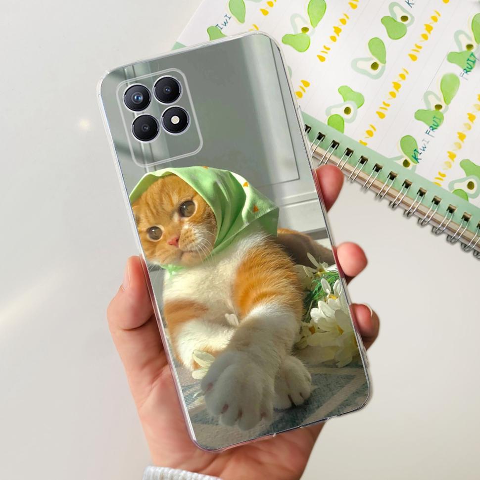 Чехол для Realme 8i Realme8i RMX3151 Милый мультяшный чехол с пандой Мягкий силиконовый чехол для Oppo Realme Narzo 50 Narzo50 Fundas Capa