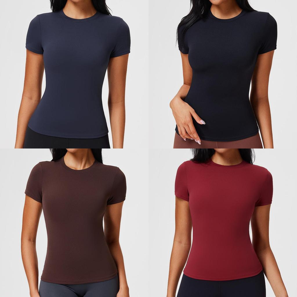 Womens Summer Yoga T Shirt With Breathable Fabric For Running And Fitness Practice