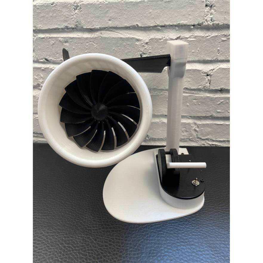 New Creative Desktop Turbine Airplane Engine Fan with LED