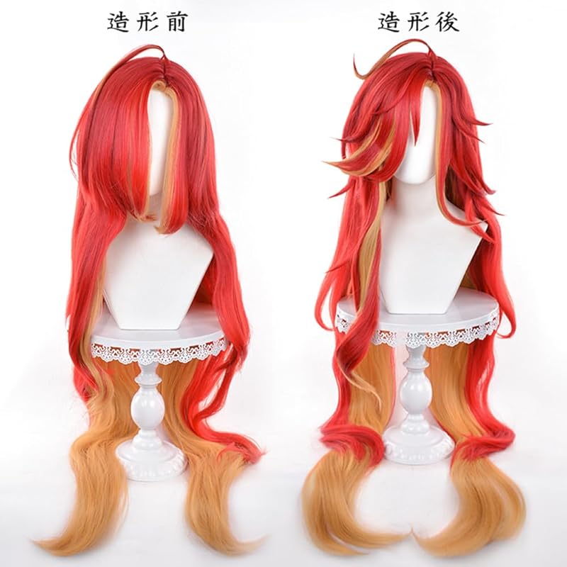 Sizuuenn Genshin Enjin Marvica Mavuika wig cosplay wig heat resistant wig high temperature hair yarn dedicated net event cultural festival school