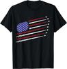 Fighter Jets with USA American Flag 4th of July Celebration T-Shirt