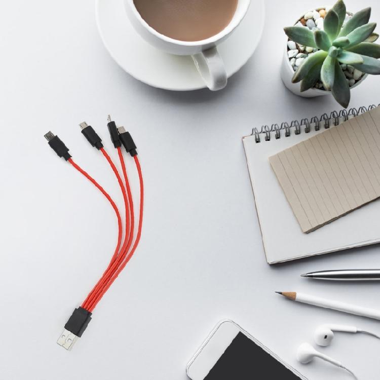 Кабель для множественной зарядки 4 в 1, несколько адаптеров Micro USB, зарядный шнур Micro USB