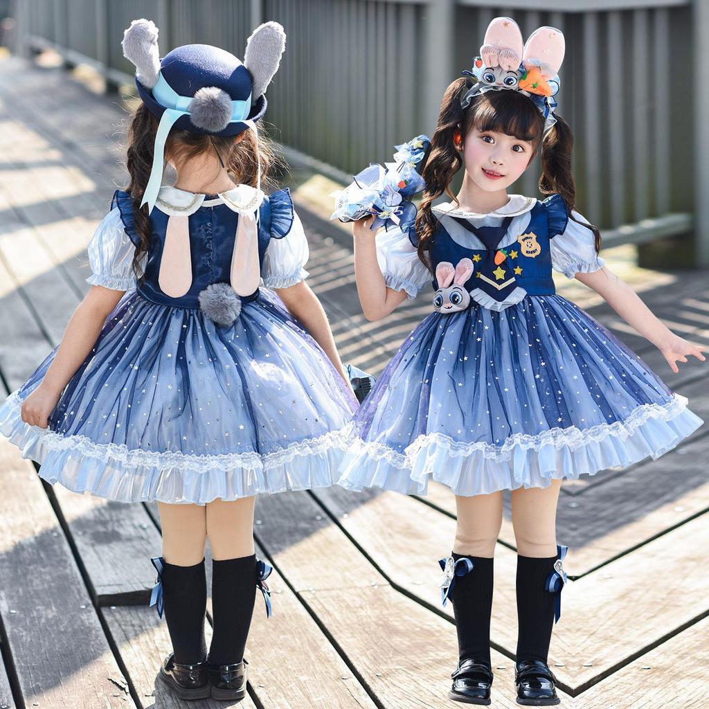 Summer Princess Dress 26: Officer Judy Lolita Skirt for Girls' Performances