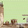Lime and white stripes wallpaper, lime background for living room and bedroom 50x1000