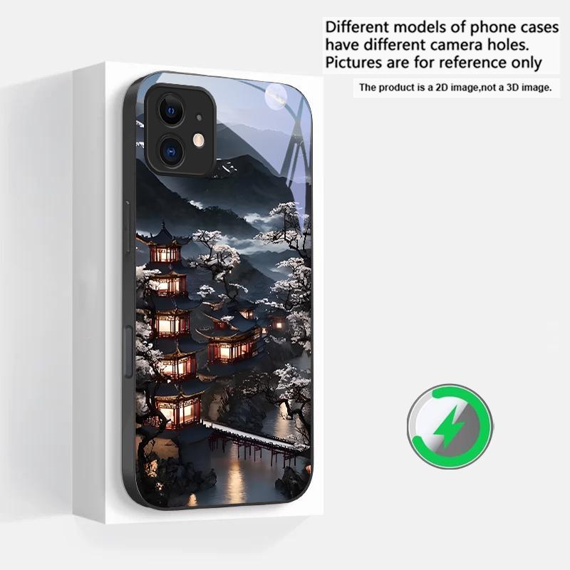 Светлячковая тропа в лунном свете Подходит для iPhone 16E 17 Pro Max 15 Pro 14 13 Plus 12 mini 11 16 Air 17Pro магнитное стекло Чехол для телефона