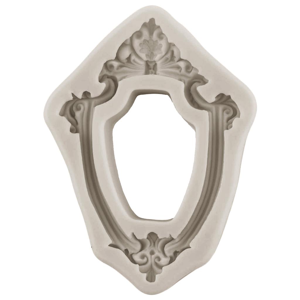 Фоторамка Силиконовые формы в стиле барокко Рамки для фотографий Формы для помадки Украшение торта Топпер для кексов Шоколадные конфеты Жевательная паста Формы для полимерной глины