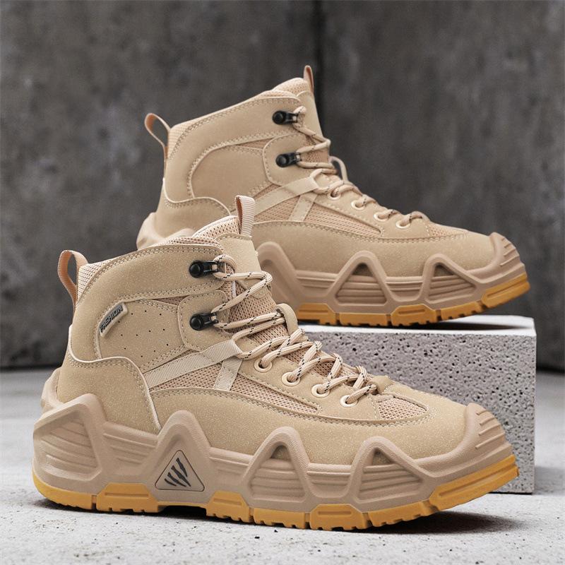 Мужские сверхлегкие тактические ботинки средней высоты для активного отдыха, износостойкие, ботинки-дезерты, уличная обувь, нескользящая, для отдыха, профессиональная спортивная, для пешего туризма, мужская обувь