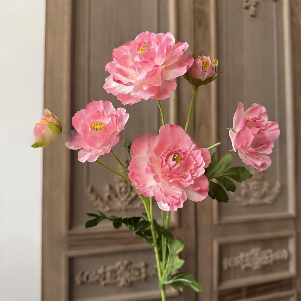 6 Heads Fake Flower with Buds Artificial Faux Plants Peony Artificial Flower Wedding Decoration
