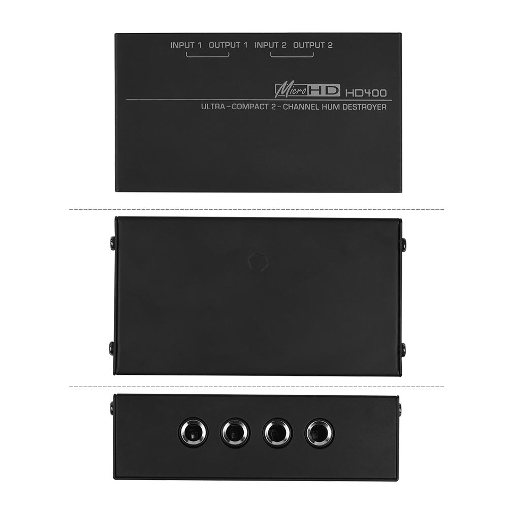 Ultra-compact Hum Destroyer 2-channel Hum Eliminator Noise Filter with 1/4