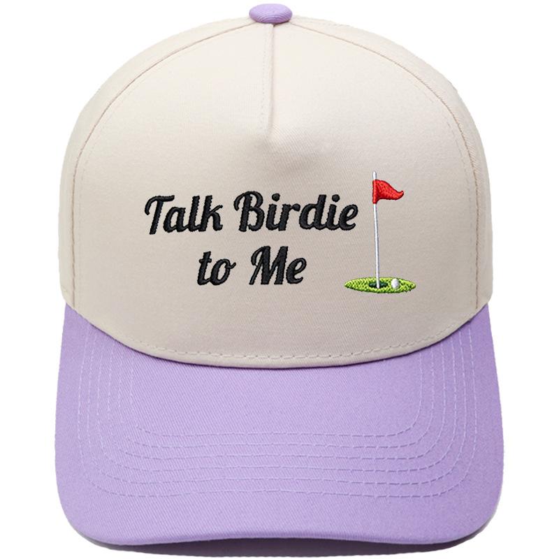 Talk Birdie to Me Truck Driver Hat Embroidery Color Matching Baseball Cap Men's and Women's Outdoor Sports