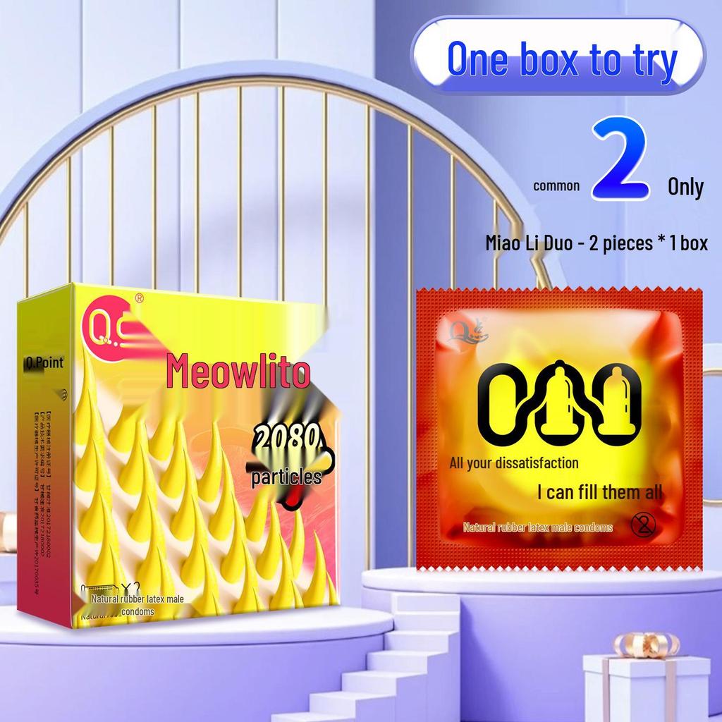 Q-Point Ultra-Thin 001 Long-Lasting Pleasure Delay Condoms with Hyaluronic Acid