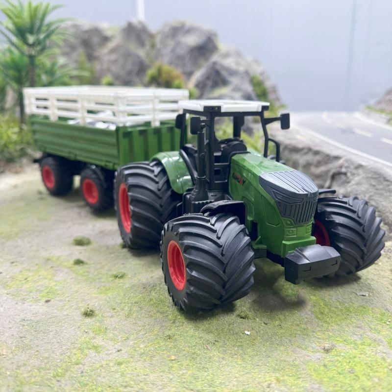 Крупномасштабные тракторные игрушки, DIY фермерский автомобильный игровой набор, игрушечный транспортный прицеп, инженерные подарки на день рождения