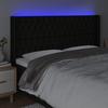 Vidaxl Zagłówek Do Łóżka Z Led, Czarny, 183X16X118/128 Cm, Tkanina