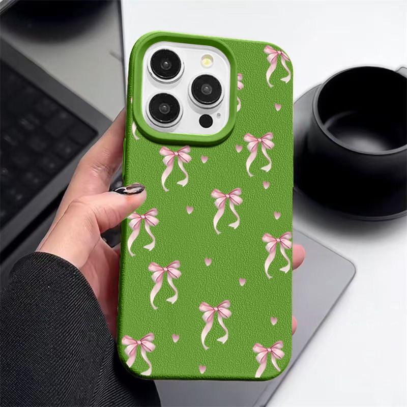 Чехол для телефона с цветочным узором для iPhone 17 Air 16 15 14 Pro Max 13 12 Pro 11 17 16e Ударопрочный Мягкий Силикон Кожаная Текстура Чехол
