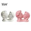 Sentimental Gift for Anniversary 3D Printed Couple Kissing Head Sculpture, White Modern Art Statue Sweet Love Symbol Living Room Bedroom, Minimalist