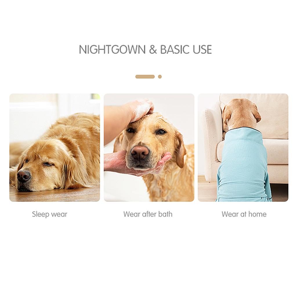 Dog Bath Robe Pajamas Pet Spa Drying Robes Sleepwear for Small Medium Large Dogs
