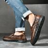38-46  HOHO FAIR  Spring/Fall Outdoor Leather Shoes Mens Car Driving Shoes Leather Large Size Ankle Boots Casual Shoes