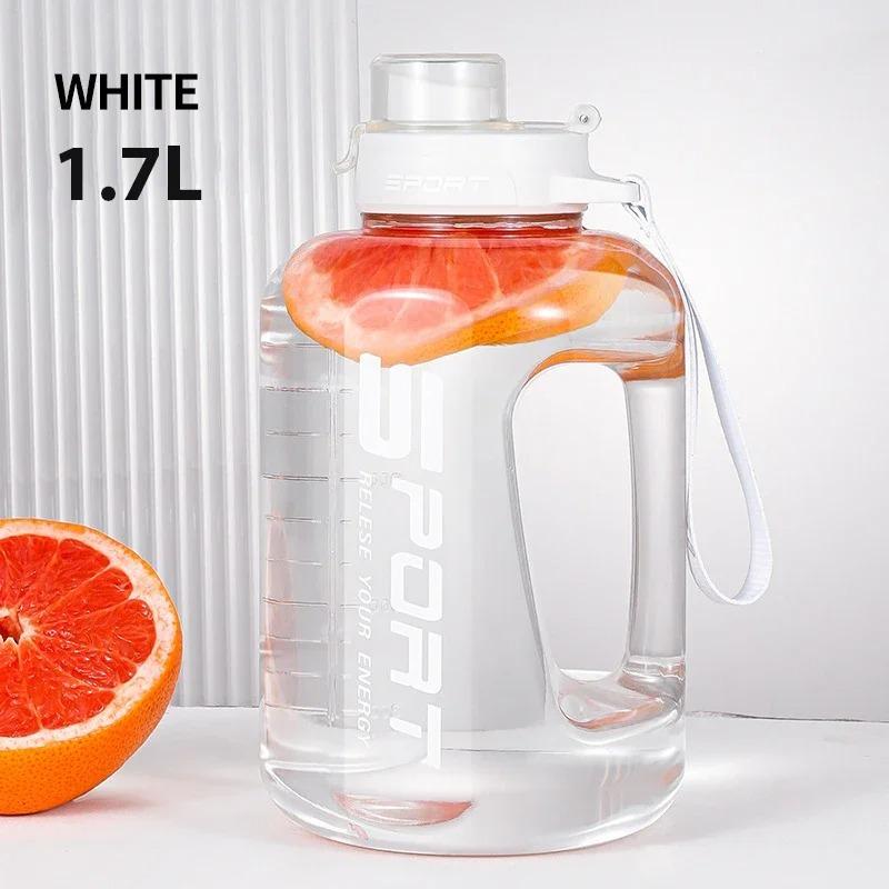 Multi-Sport Water Bottle with Hydration Measurement & Leakproof Lid - Large Capacity 1.7L for Active Lifestyles