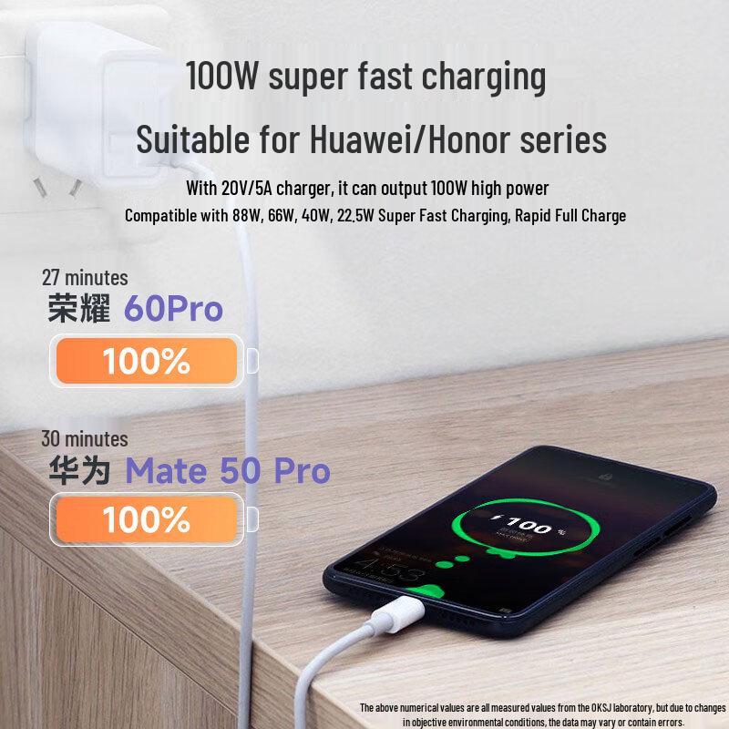 Быстрозарядный кабель Type-C OKSJ 100 Вт 6 А