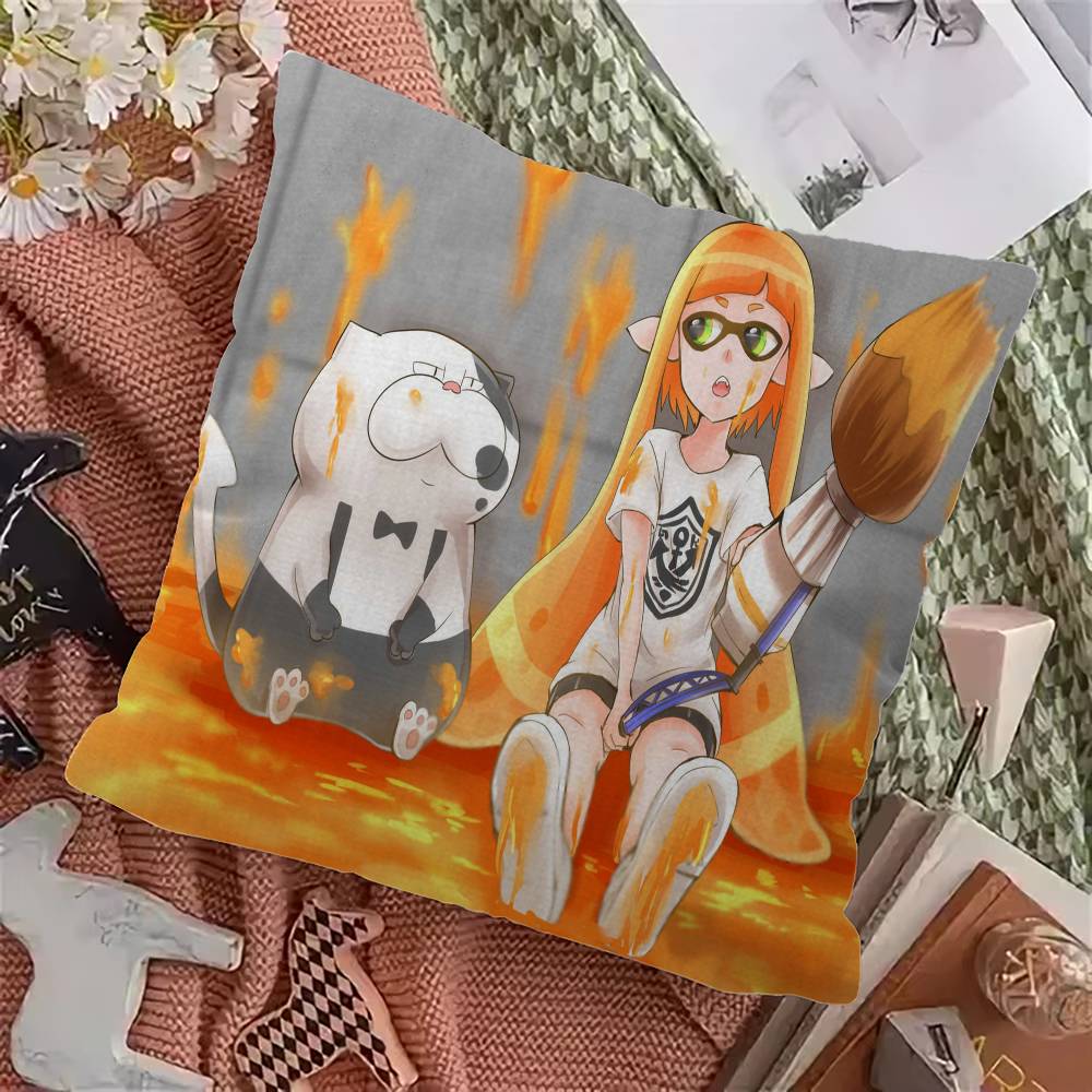S-Splatoon Игровая Наволочка Подушка Декоративная Для Дивана Автомобиля Рождественский Подарок 40x40см 45x45см
