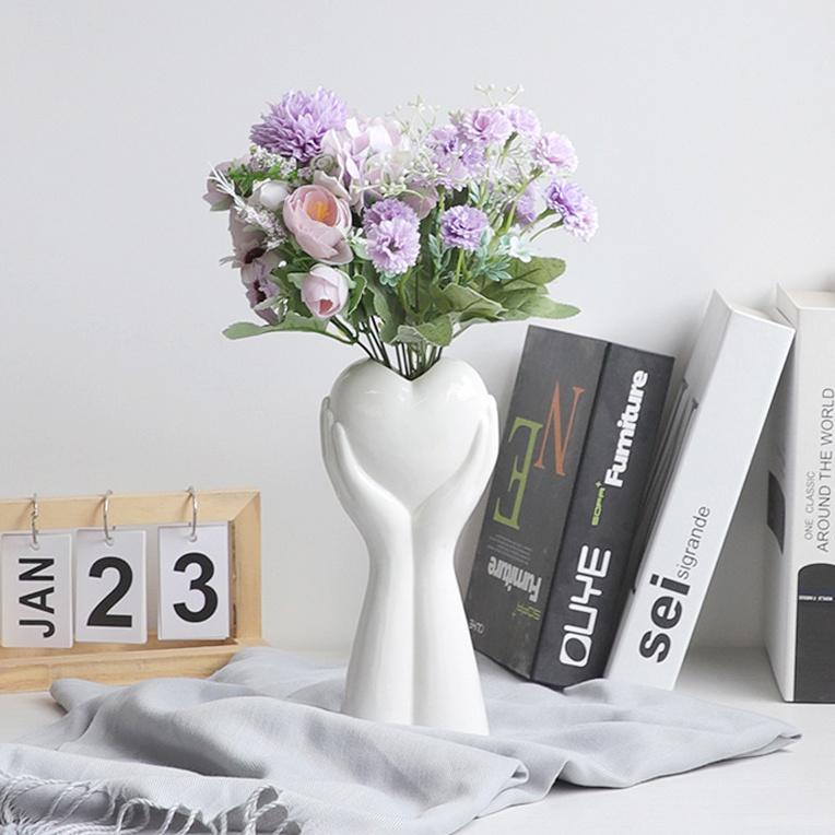 Креативная художественная ваза, керамическая гидропонная ваза, украшение для сухих цветов, цветочная композиция, домашний декор, настольный художественный орнамент