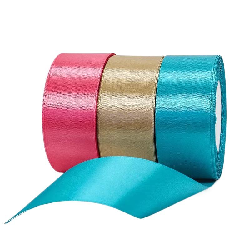100% Polyester Single Face Satin Ribbon Roll 38 mm 1.5 Inch Custom Printed for Decoration and Wrapping