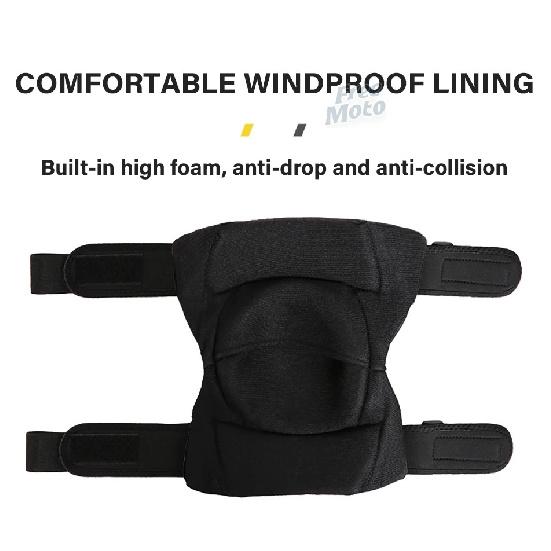 1 Pair Motorcycle Knee Shin Guard Pads Black Adjustable Knee Cap Pads Protector Armor for Motocross Racing Mountain Biking