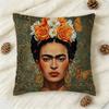 pc Frida Cartoon Style  Doublesided Printed Square Decorative Cushion Cover for Sofa Living Room Home Decor
