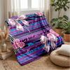 Pink Roses and Bow on Zebra Print Theme blanket Lightweight Warm Flannel Blanket Decorative Throw Blanket for Home Decoration