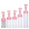 Ready Stock Supply PET 100ml Plastic Bottle with Silicone Brush Foam Mousse Cosmetic Bottle Facial Cleanser Can