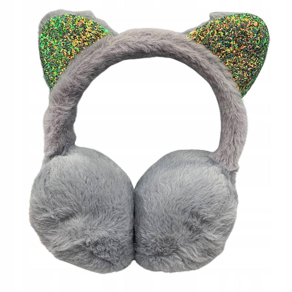 Winter Earmuffs Women's Children's Cat Kitten Shiny Warm Plush