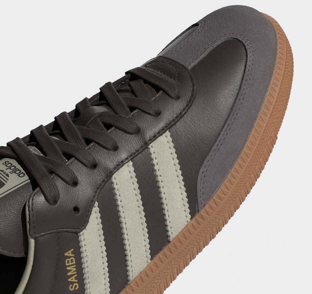 ID1481 adidas Originals Samba OG Коричневый Putty Grey Золотой Металлик (Мужской)