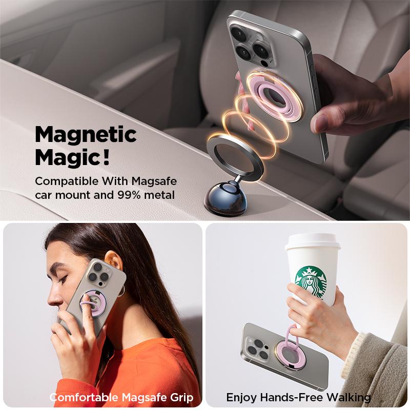 Держатель для телефона Joyroom с кольцом, магнитная подставка-kickstand, силиконовое кольцо, магнитный цветной держатель-подставка для телефона для iPhone 15 14 13 12 Pro
