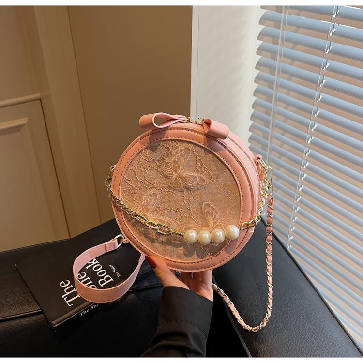 Нишевая цепочка-бабочка круглая сумка для торта маленькая сумка женская 2025 новая универсальная маленькая круглая сумка сумка-мессенджер