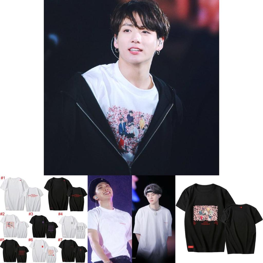 Tshirt Kpop Bts Love Speak Yourself Concert Tshirt Casual Tee Jk Rm Tops Jimin