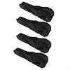 4pcs Ukulele Guitar Waterproof Bag Case Padded Carry 26inch Black