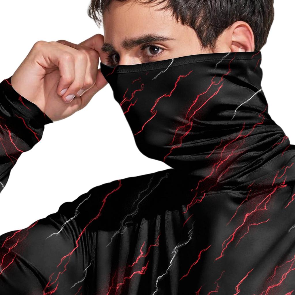 Мужская рубашка с маской Легкая с длинным рукавом Капюшон Для пеших прогулок Рыбалки Для выступлений