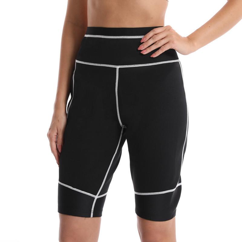 Женские спортивные шорты для сауны с карманами для тренировок Брюки для похудения Брюки для тренировок в тренажерном зале Брюки для тренировок Талия Cincher Thermo Body Shaper Леггинсы для бега